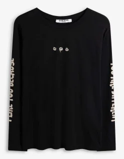 Langarmshirt - Rückenprint - dunkelgrau