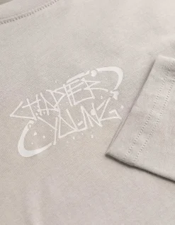 Langarmshirt - Rückenprint - hellgrau