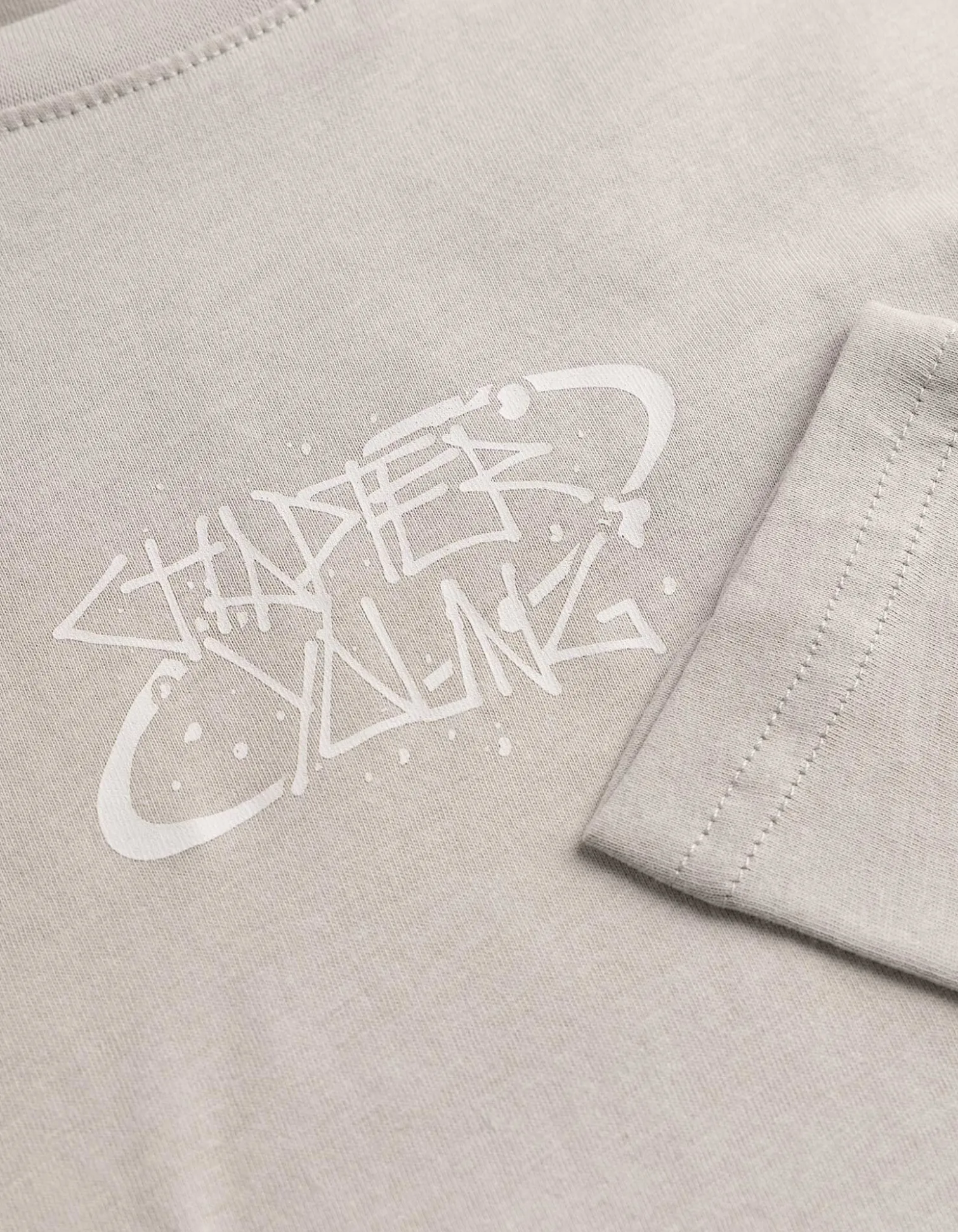 Langarmshirt - Rückenprint - hellgrau