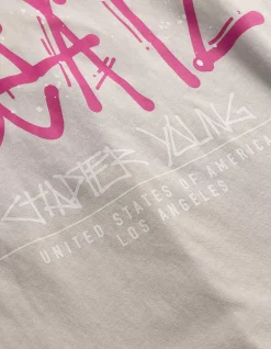 Langarmshirt - Rückenprint - hellgrau