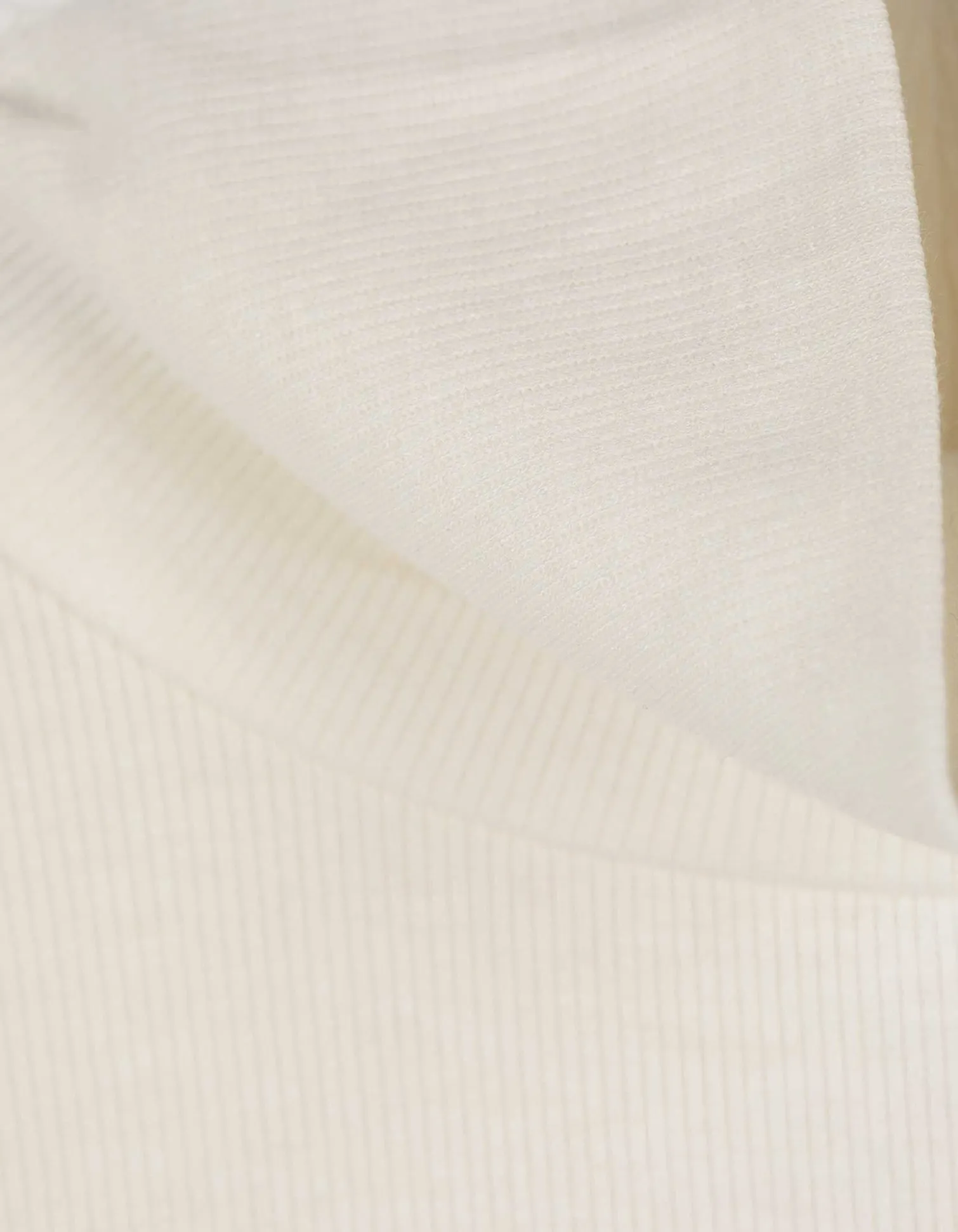 Langarmshirt - Rollkragen - weiß