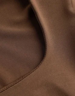 Langarmshirt - Slim Fit - braun