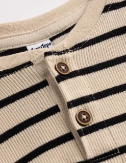 Langarmshirt - Streifen - beige