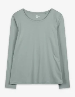 Langarmshirt - Stretchanteil - türkis