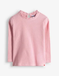 Langarmshirt - Waffelstruktur - rosa