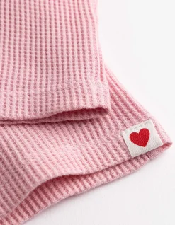 Langarmshirt - Waffelstruktur - rosa