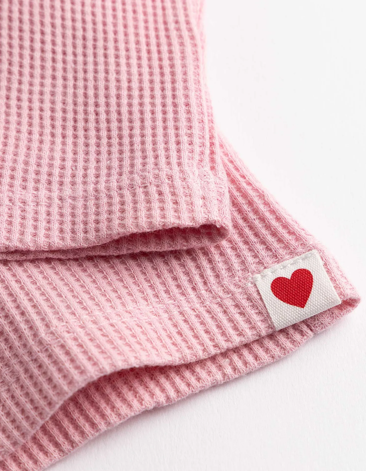 Langarmshirt - Waffelstruktur - rosa