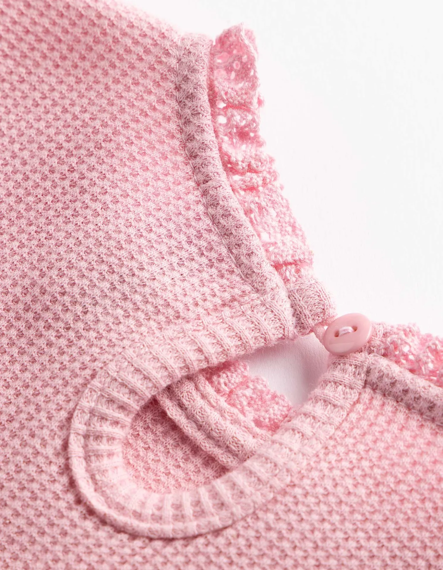Langarmshirt - Waffelstruktur - rosa