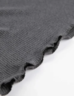 Langarmshirt - Wickeloptik - dunkelgrau