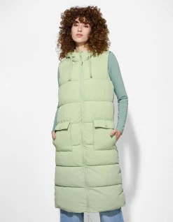 Lange Weste - Regular Fit - dunkelgrün