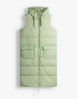 Lange Weste - Regular Fit - dunkelgrün