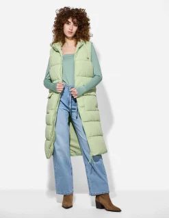 Lange Weste - Regular Fit - dunkelgrün
