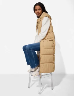 Lange Weste - Regular Fit - beige
