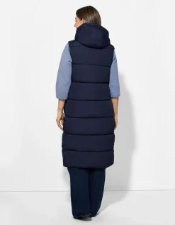 Lange Weste - Regular Fit - dunkelblau