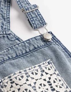 Latzshorts - Denim - hellblau