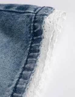 Latzshorts - Denim - hellblau