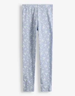 Leggings - Allover-Print - hellblau