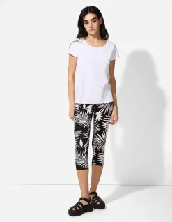 Leggings - Allover-Print - schwarz