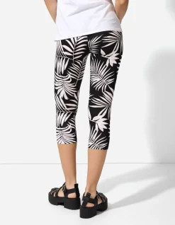Leggings - Allover-Print - schwarz