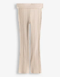 Leggings - Überbauchbund - beige