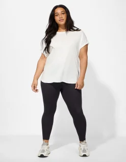 Leggings - Elastischer Bund - schwarz