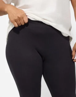 Leggings - Elastischer Bund - schwarz