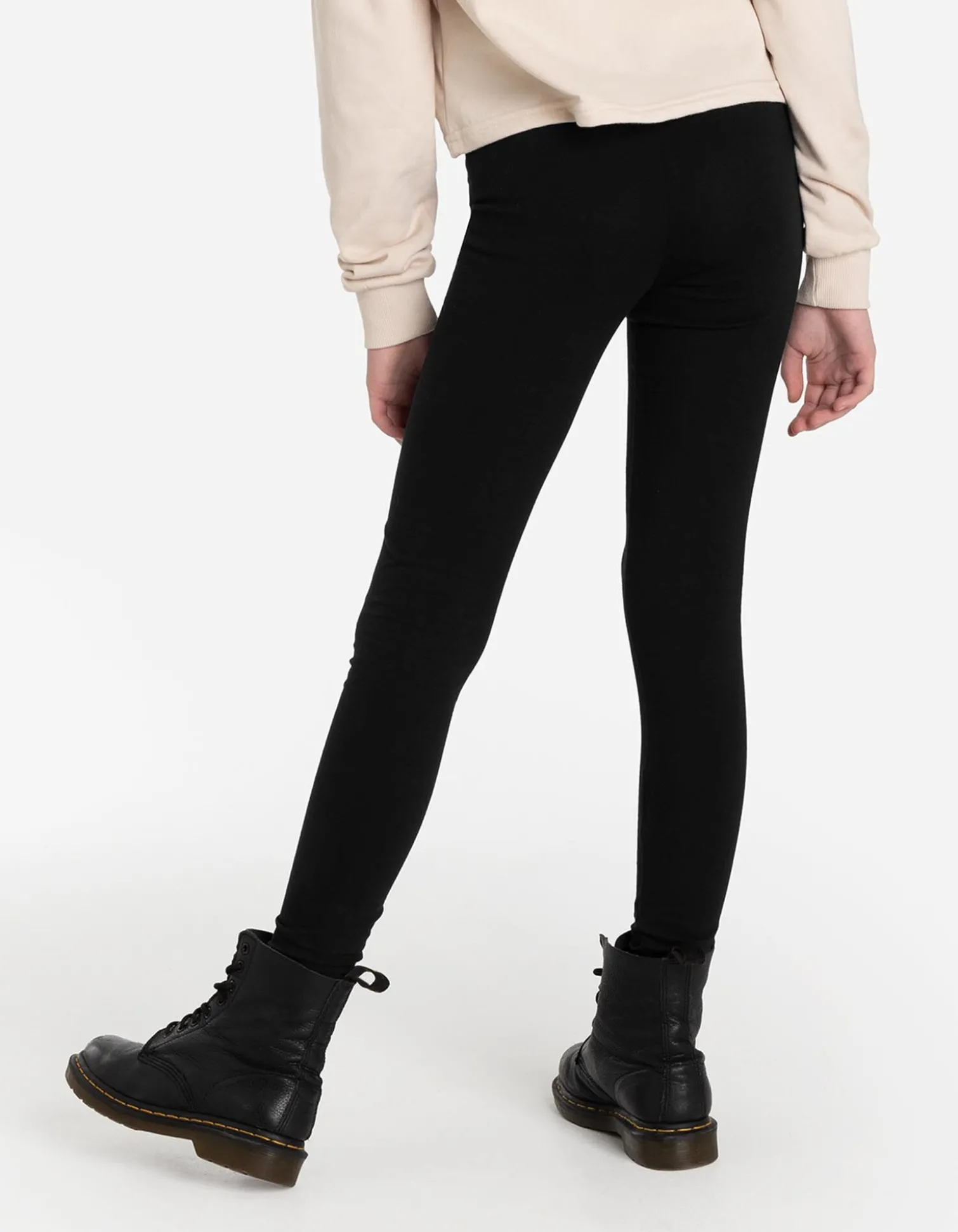 Leggings - Elastischer Bund - schwarz