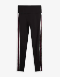 Leggings - Galonstreifen - schwarz