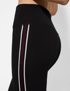 Leggings - Galonstreifen - schwarz