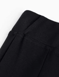 Leggings - Seitenschlitz - schwarz
