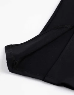 Leggings - Seitenschlitz - schwarz