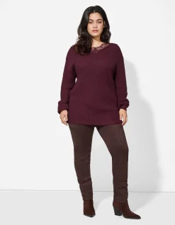 Leggings - Wildlederimitat - dunkelbraun
