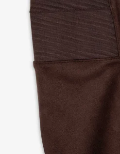 Leggings - Wildlederimitat - dunkelbraun