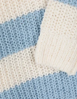 Longpullover - Streifen - weiß