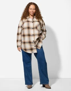Longshirt - Hemdkragen - beige