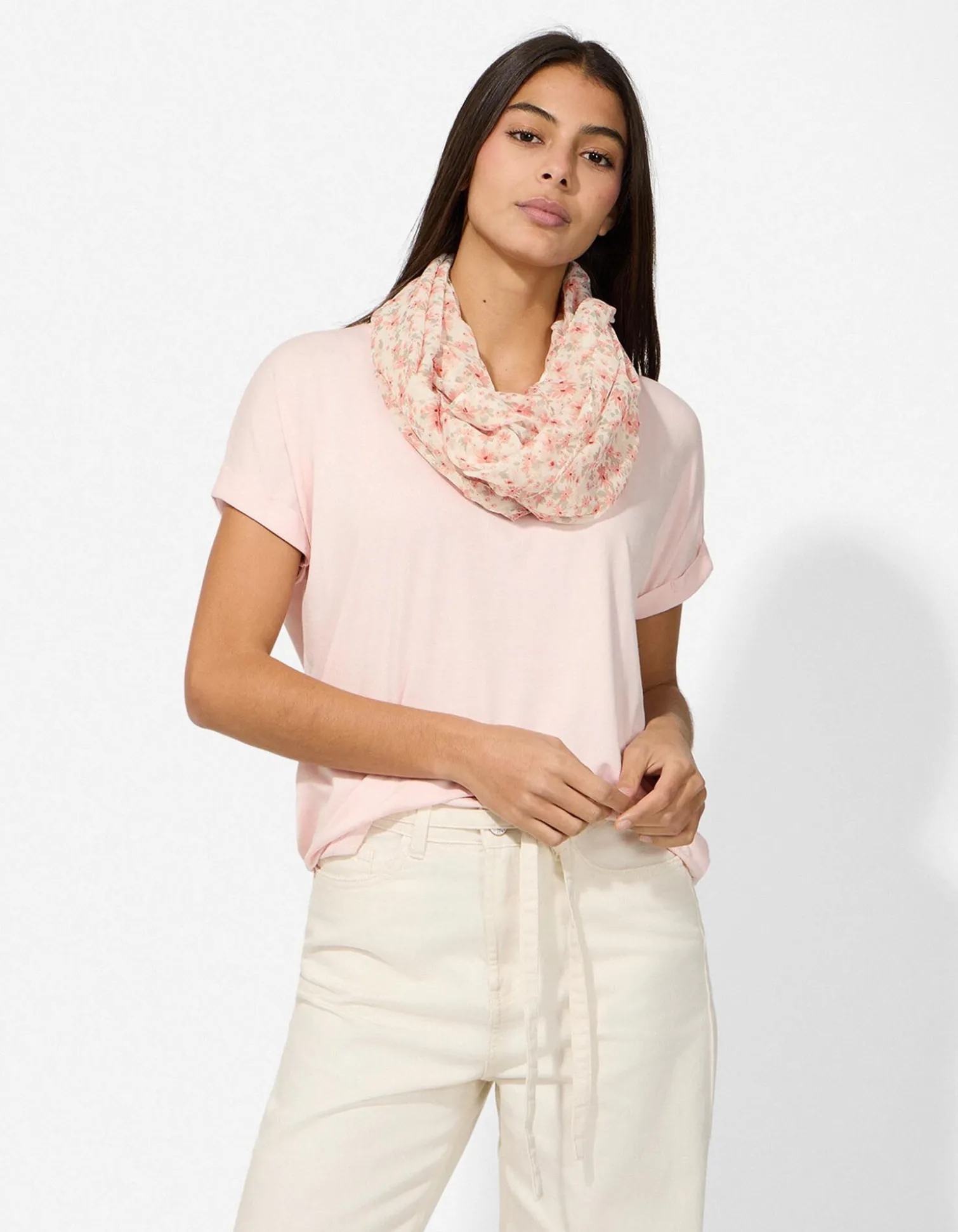 Loop-Schal - Allover-Print - orange