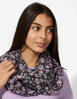 Loop-Schal - Allover-Print - schwarz