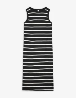 Midikleid - Seitenschlitz - schwarz