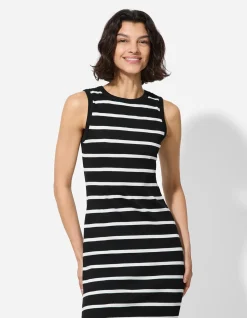 Midikleid - Seitenschlitz - schwarz