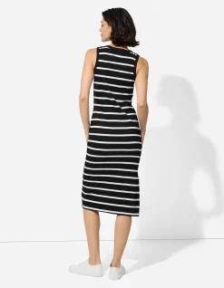 Midikleid - Seitenschlitz - schwarz