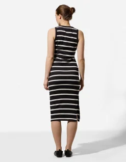 Midikleid - Seitenschlitz - schwarz