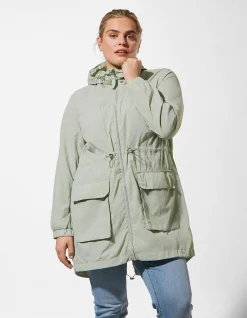 Outdoorjacke - einfarbig - hellgrün