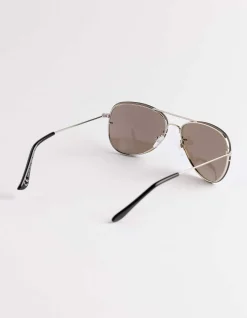 Pilotenbrille - silberfarben