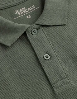 Poloshirt - einfarbig - dunkelgrün