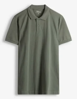 Poloshirt - einfarbig - dunkelgrün