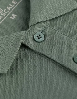 Poloshirt - einfarbig - dunkelgrün