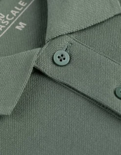Poloshirt - einfarbig - dunkelgrün