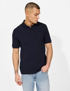 Poloshirt - einfarbig - dunkelblau