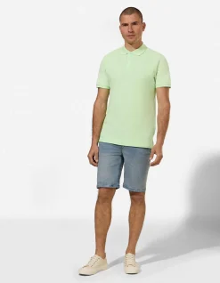 Poloshirt - einfarbig - hellgrün