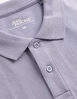 Poloshirt - einfarbig - lila